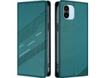 Custodia Per Xiaomi Redmi A1 / Redmi A2, Custodia A Portafoglio In Finto Cuoio Con Slot Per Carte E Funzione Stand GrüN
