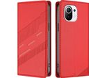 Custodia Per Xiaomi Mi 11, Custodia A Portafoglio In Finto Cuoio Con Slot Per Schede E Funzione Stand Rot