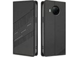 Custodia Per Xiaomi Mi 10T Lite 5G, Custodia A Portafoglio In Finto Cuoio Con Slot Per Schede E Funzione Stand Schwarz