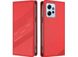 Custodia Per Xiaomi Redmi Note 12 4G, Custodia A Portafoglio In Finto Cuoio Con Slot Per Schede E Funzione Stand Rot