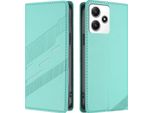 Custodia Per Xiaomi Redmi 12 / Poco M6 Pro 5G, Custodia A Portafoglio In Finto Cuoio Con Slot Per Carte E Funzione Stand TüRkis