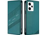 Custodia Per Xiaomi Poco X5 Pro, Custodia A Portafoglio In Finto Cuoio Con Slot Per Schede E Funzione Stand GrüN