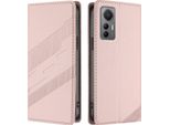 Custodia Per Xiaomi 12 Lite, Custodia A Portafoglio In Finto Cuoio Con Slot Per Schede E Funzione Stand Rosa