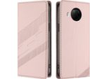 Custodia Per Xiaomi Mi 10T Lite 5G, Custodia Portafoglio In Finto Cuoio Con Slot Per Schede E Funzione Stand Rosa
