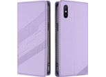 Custodia Per Xiaomi Redmi 9A, Custodia A Portafoglio In Finto Cuoio Con Slot Per Schede E Funzione Stand Violett