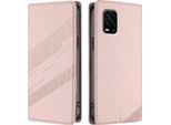 Custodia Per Xiaomi Mi 10 Lite, Custodia A Portafoglio In Finto Cuoio Con Slot Per Schede E Funzione Stand Rosa