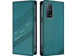 Custodia Per Xiaomi Mi 10T/ Mi 10T Pro, Custodia A Portafoglio In Finto Cuoio Con Slot Per Carte E Funzione Stand GrüN
