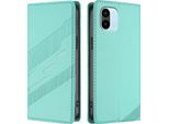 Custodia Per Xiaomi Redmi A1 /Redmi A2, Custodia A Portafoglio In Finto Cuoio Con Slot Per Schede E Funzione Stand TüRkis