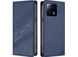 Custodia Per Xiaomi 13, Custodia A Portafoglio In Finto Cuoio Con Slot Per Schede E Funzione Stand Blau