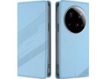 Custodia Per Xiaomi 15 Ultra, Custodia A Portafoglio In Finto Cuoio Con Slot Per Schede E Funzione Stand Hellblau