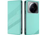 Custodia Per Xiaomi 12S Ultra, Custodia A Portafoglio In Finto Cuoio Con Slot Per Schede E Funzione Stand TüRkis