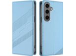 Custodia Per Samsung Galaxy S25 Fe, Custodia A Portafoglio In Finto Cuoio Con Slot Per Schede E Funzione Stand Helllake Blue