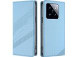 Custodia Per Xiaomi 14 Pro, Custodia A Portafoglio In Finto Cuoio Con Slot Per Carte E Funzione Stand Hellblau