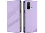 Custodia Per Xiaomi Redmi 12C/Redmi 11A/Poco C55, Custodia A Portafoglio In Finto Cuoio Con Slot Per Schede E Funzione Stand Violett