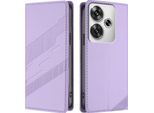 Custodia Per Xiaomi Poco F6, Custodia A Portafoglio In Finto Cuoio Con Slot Per Schede E Funzione Stand Violett