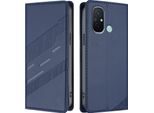 Custodia Per Xiaomi Redmi 12C/Redmi 11A/Poco C55, Custodia A Portafoglio In Finto Cuoio Con Slot Per Schede E Funzione Stand Blau