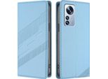 Custodia Per Xiaomi 12 Pro/Xiaomi 12S Pro, Custodia A Portafoglio In Finto Cuoio Con Slot Per Schede E Funzione Stand Hellblau