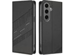 Custodia Per Samsung Galaxy S25 Fe, Custodia A Portafoglio In Finto Cuoio Con Slot Per Schede E Funzione Stand Schwarz