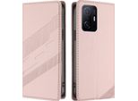 Custodia Per Xiaomi 11T / 11T Pro, Custodia A Portafoglio In Finto Cuoio Con Slot Per Schede E Funzione Stand Rosa