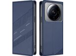 Custodia Per Xiaomi 12S Ultra, Custodia A Portafoglio In Finto Cuoio Con Slot Per Schede E Funzione Stand Blau