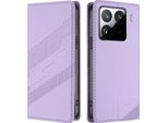 Custodia Per Xiaomi 15 Pro, Custodia A Portafoglio In Finto Cuoio Con Slot Per Schede E Funzione Stand Violett