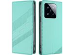 Custodia Per Xiaomi 14 Pro, Custodia A Portafoglio In Finto Cuoio Con Slot Per Schede E Funzione Stand TüRkis