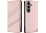 Custodia Per Samsung Galaxy S25 Fe, Custodia A Portafoglio In Finto Cuoio Con Slot Per Schede E Funzione Stand Rosa