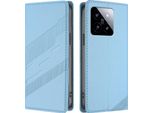 Custodia Per Xiaomi 14, Custodia A Portafoglio In Finto Cuoio Con Slot Per Carte E Funzione Stand Hellblau