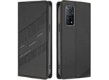 Custodia Per Xiaomi Mi 10T/ Mi 10T Pro, Custodia A Portafoglio In Finto Cuoio Con Slot Per Schede E Funzione Stand Schwarz
