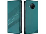 Custodia Per Xiaomi Mi 10T Lite 5G, Custodia A Portafoglio In Finto Cuoio Con Slot Per Carte E Funzione Stand GrüN