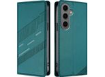 Custodia Per Samsung Galaxy S25 Fe, Custodia Portafoglio In Finto Cuoio Con Slot Per Schede E Funzione Stand Verde