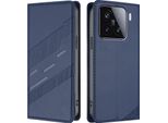 Custodia Per Xiaomi 15, Custodia A Portafoglio In Finto Cuoio Con Slot Per Schede E Funzione Stand Blau