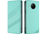 Custodia Per Xiaomi Mi 10T Lite 5G, Custodia A Portafoglio In Finto Cuoio Con Slot Per Schede E Funzione Stand TüRkis