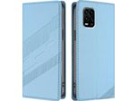 Custodia Per Xiaomi Mi 10 Lite, Custodia A Portafoglio In Finto Cuoio Con Slot Per Schede E Funzione Stand Hellblau