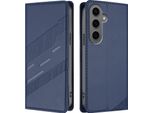 Custodia Per Samsung Galaxy S25 Fe, Custodia Portafoglio In Finto Cuoio Con Slot Per Schede E Funzione Stand Lago Blu