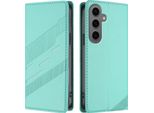 Custodia Per Samsung Galaxy S25 Fe, Custodia Portafoglio In Finto Cuoio Con Slot Per Schede E Funzione Stand Verde Menta