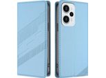 Custodia Per Xiaomi Poco F5, Custodia A Portafoglio In Finto Cuoio Con Slot Per Carte E Funzione Stand Hellblau