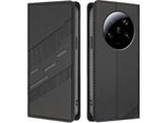 Custodia Per Xiaomi 13 Ultra, Custodia A Portafoglio In Finto Cuoio Con Slot Per Schede E Funzione Stand Schwarz