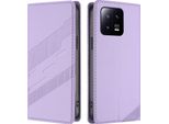 Custodia Per Xiaomi 13, Custodia A Portafoglio In Finto Cuoio Con Slot Per Schede E Funzione Stand Violett