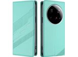 Custodia Per Xiaomi 15 Ultra, Custodia A Portafoglio In Finto Cuoio Con Slot Per Schede E Funzione Stand TüRkis