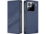 Custodia Per Xiaomi 15 Pro, Custodia A Portafoglio In Finto Cuoio Con Slot Per Schede E Funzione Stand Blau