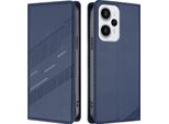Custodia Per Xiaomi Poco F5, Custodia A Portafoglio In Finto Cuoio Con Slot Per Schede E Funzione Stand Blau