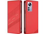 Custodia Per Xiaomi 12 Pro/Xiaomi 12S Pro, Custodia A Portafoglio In Finto Cuoio Con Slot Per Schede E Funzione Stand Rot