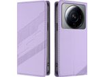 Custodia Per Xiaomi 12S Ultra, Custodia A Portafoglio In Finto Cuoio Con Slot Per Schede E Funzione Stand Violett