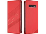 Custodia Per Samsung Galaxy S10+, Custodia A Portafoglio In Finto Cuoio Con Slot Per Schede E Funzione Stand Rot