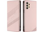 Custodia Per Samsung Galaxy A13 5G/A13 4G/A04S/A04/M13 5G, Custodia Portafoglio In Finto Cuoio Con Slot Per Schede E Funzione Stand Rosa