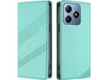 Custodia Per Realme C63 4G, Custodia A Portafoglio In Finto Cuoio Con Slot Per Carte Di Credito E Funzione Stand TüRkis