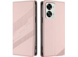 Custodia Per Oneplus Nord 2T, Custodia Portafoglio In Finto Cuoio Con Slot Per Schede E Funzione Stand Rosa