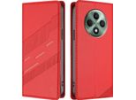 Custodia Per Oppo Reno12 F 5G/Reno12 F 4G, Custodia A Portafoglio In Finto Cuoio Con Slot Per Schede E Funzione Stand Rot