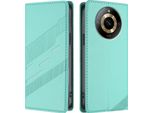 Custodia Per Realme 11 4G, Custodia A Portafoglio In Finto Cuoio Con Slot Per Carte E Funzione Stand TüRkis